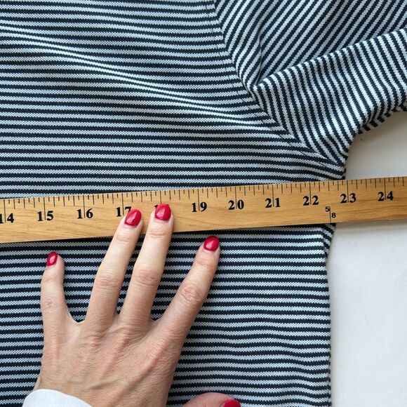 UNTUCKit Men’s XL Polo Shirt Blue Navy Striped‎ Pima Cotton Casual Short Sleeve - Picture 10 of 11